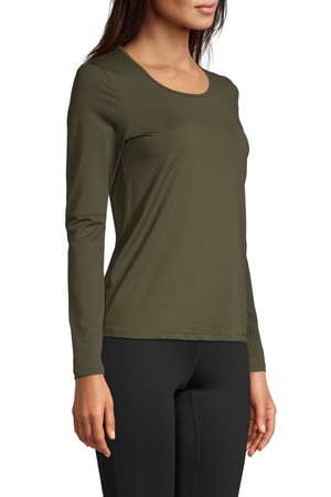 에센셜 메쉬 디테일 롱 슬리브_GREEN-a