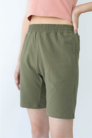 유니 하프팬츠_KHAKI-a