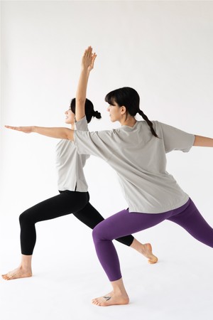 우먼즈 바이커 하프티셔츠_GREY-a