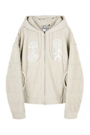 Segmented Sleeve Towel Logo Hoodie