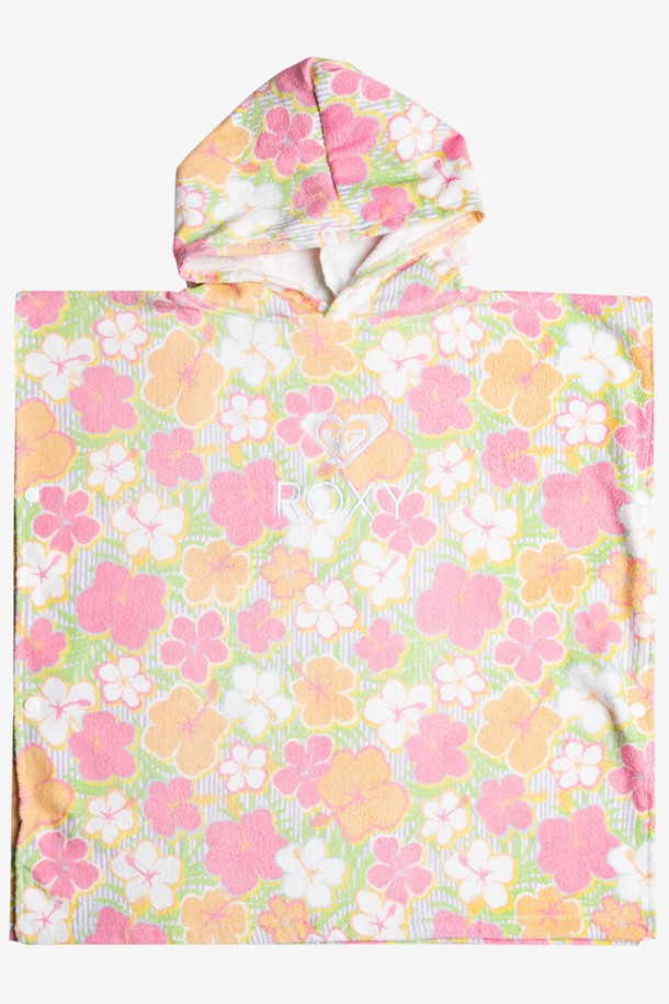 주니어 플라워 패턴 판초 타올 (TE23TW035BKD)은 여름철 수영이나 서핑 후 간편하게 걸칠 수 있는 스포티한 스타일의 판초 타올입니다. 부드러운 면 소재의 테리 원단을 사용하여 흡수력이 뛰어나며, 플라워 패턴으로 화사함을 더했습니다. 후드 디자인으로 햇빛으로부터 보호하고, 로고 자수 디테일로 포인트를 주었습니다. 휴가룩, 휴양지룩, 여름 바캉스룩 등 다양한 TPO에 맞춰 활용하기 좋으며, 리조트룩이나 캐주얼 스타일에도 잘 어울립니다.
