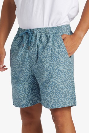 남성 블루 레오파드 워크숏 반바지 (QE21WK023BGE)