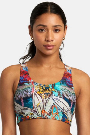 여성 패턴 ANP SAGE VAUGHN 미디엄 서포트 스포츠 브라(VE11SL800GNB)