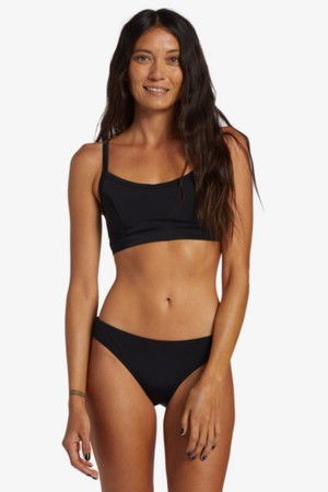 여성 블랙 ADIV 단색 비키니 하의 (WE11BB117BLK)