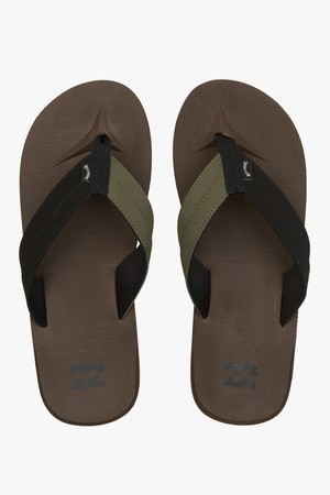 남성 브라운 누벅 상단 스트랩 비치 플리플랍 (AE12SD084CHO)