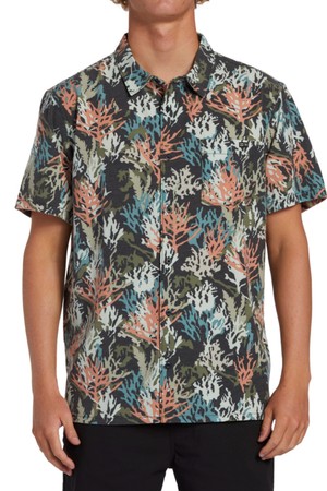 남성 패턴 Billabong X CORAL GARDEN의 ADIV 반팔 셔츠 (AE11SH092MUL)