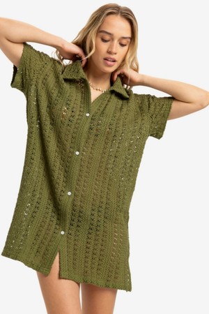 CHASIN 선셋 반팔 셔츠 드레스 (RF11SH054GNG)