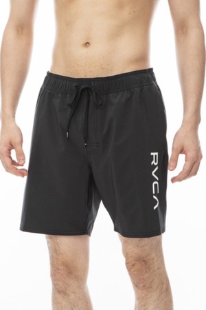 남성 블랙 ELASTICK BS 워딩 보드숏(VE11BS024BLK)