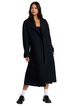 여성 인비저블 트렌치코트 (VE31JK305BLK)