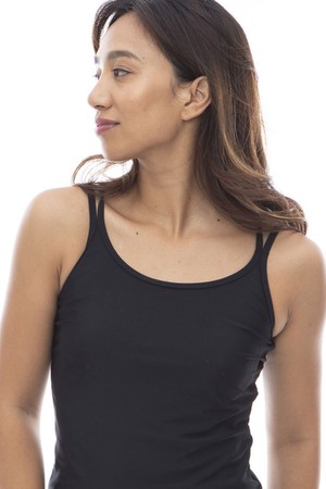 여성 블랙 브라 탱크톱 (WE11SL269BLK)