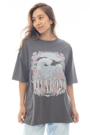 여성 그래픽 프린트 루즈 반팔티 (WF11ST122OFB)