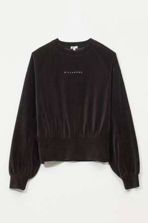 여성 KNIT VELOURS × RIB 맨투맨 (WF31LT075BLK)