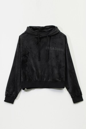 여성 LAZY DAZE LOOSE CROPPED 플리스 후디 (WF31HD087BLK)