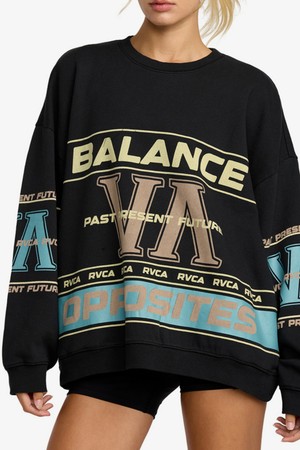 여성 PUCK IT 기모 맨투맨 (VF31LT027BLK)