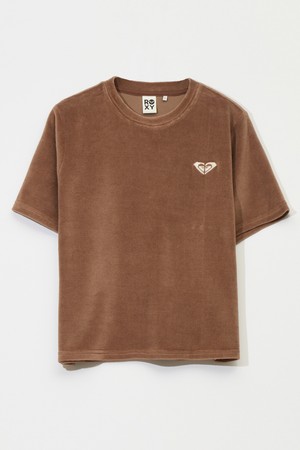 VELOUR FLOWER PRINTED 반팔티 (RF31ST060BRN)