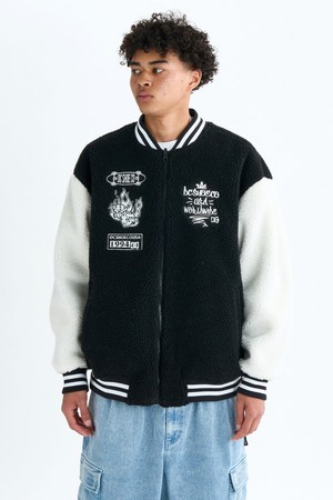 리버서블 와이드핏 보아 재킷 (DF31JK012BKN)