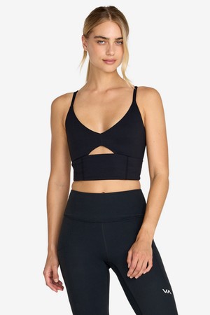 여성 SIDELINES LONG 스포츠 브라 (VG11SL051BLK)