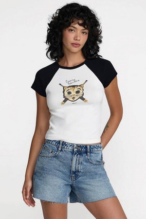 루카 여성 TIJUANA PANTHERS 래글런 반팔 티셔츠 (VG11ST071NAT)