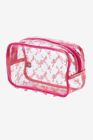 SUNSAND 클리어 로고 대형 파우치 (RG23OA809PNK)