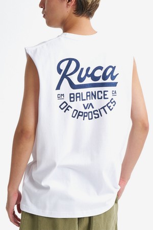 남성 SCRIPT SEALED 슬리브리스 티셔츠 (VG11SL106WHT)