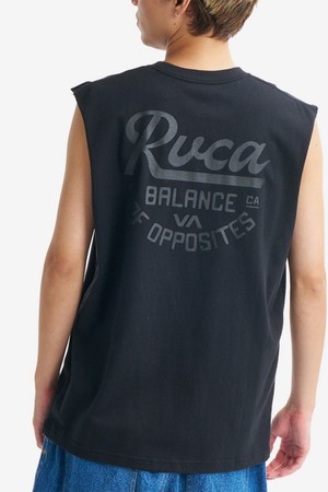 남성 SCRIPT SEALED 슬리브리스 티셔츠 (VG11SL106BLK)