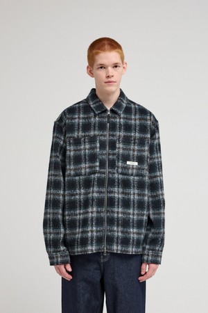 FUZZY CHECK ZIP 오버셔츠 (MG31JK004KRD)