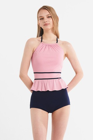 [배럴] 서머 브리즈 홀터 원피스 핑크 (B5SWWWS063PNK)_PINK-a