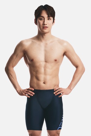 [배럴] 베이직 빅로고 4부 재머 수영복 딥네이비 (B6SMSMS103DNV)_NAVY-a