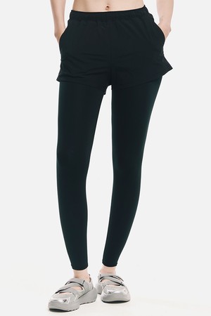 [배럴] 우먼 에센셜 9부 레깅스 쇼츠 블랙 (B6SWWLP005BLK)_BLACK-a