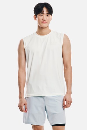 [배럴] 맨 에센셜 루즈핏 슬리브리스 래쉬가드 오프화이트 (B6SMWRG102OWT)_WHITE-a