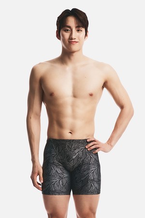 [배럴] 페이즐리 3부 재머 수영복 딥그레이 (B6SMSMS109DEG)_GREY-a