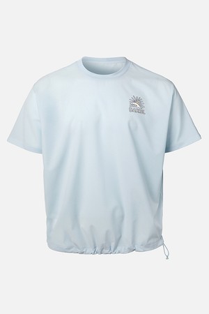 [배럴] 유니 오버핏 아트웍 메쉬 반팔 티셔츠 아쿠아블루 (B6SUWSS201AQB)_BLUE-a