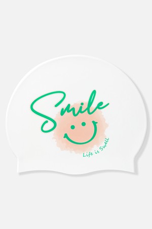 [배럴] 스마일 실리콘 스윔 캡 화이트 (B6SUASC022WHT)_WHITE-a