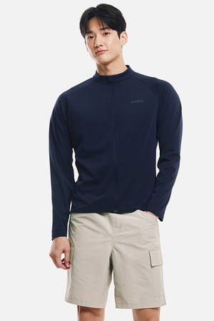 [배럴] 맨 에센셜 릴렉스핏 집업 래쉬가드 딥네이비 (B6SMWZR101DNV)_NAVY-a