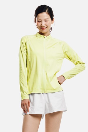 [배럴] 우먼 에센셜 릴렉스핏 집업 래쉬가드 라임 (B6SWWZR001LIM)_YELLOW-a