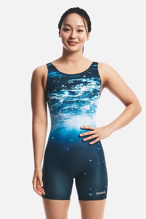 [배럴] 아쿠아 U백 3부 반신 수영복 아쿠아홀릭 (B6SWSWH004AHC)_BLUE-a