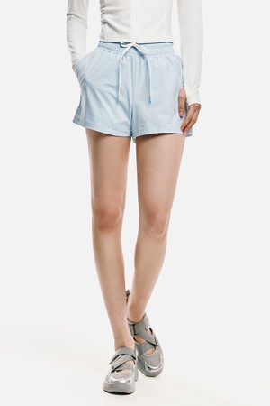 [배럴] 우먼 에센셜 하이웨이스트 3부 워터 쇼츠 아쿠아블루 (B6SWWBS001AQB)_BLUE-a