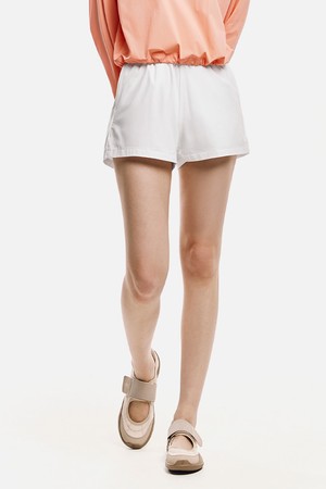 [배럴] 우먼 에센셜 하이웨이스트 3부 워터 쇼츠 오프화이트 (B6SWWBS001OWT)_WHITE-a