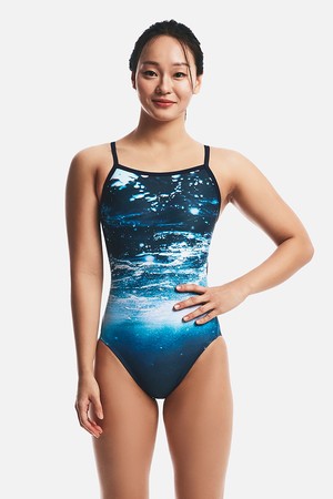 [배럴] 아쿠아 V백 원피스 수영복 아쿠아홀릭 (B6SWSWS012AHC)_BLUE-a