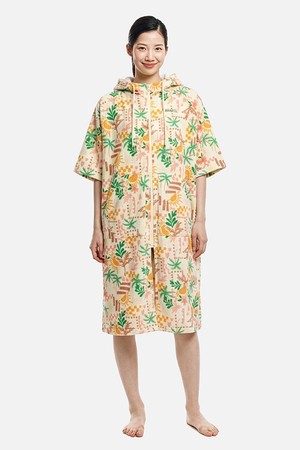 [배럴] 유니 팜트리 집업 판초 타월 아이보리 (B6SUWPO211IVR)_IVORY-a