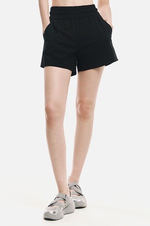 [배럴] 우먼 에센셜 하이웨이스트 3부 레깅스 쇼츠 블랙 (B6SWWLP001BLK)_BLACK-a