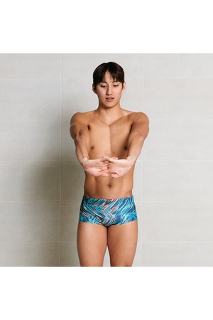 [배럴] 컬러 스월 숏사각 수영복 그린 (B6SMSMS118GRE)_GREEN-a