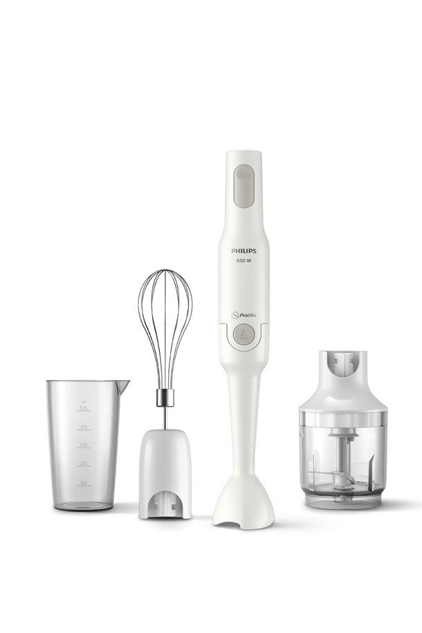 필립스 데일리 핸드 블렌더 HR2533/00은 650W 소비전력으로 강력한 성능을 제공하며, 블렌딩, 다지기, 거품내기 기능을 하나로 합쳐 주방의 효율성을 높여줍니다. 인체공학적 그립과 원터치 버튼으로 편리하게 사용할 수 있으며, ProMix 기술, 삼각형 날 디자인, 파동형 테두리가 더 나은 블렌딩 성능을 선사합니다. 다지기, 거품기, 500ml 비커로 구성되어 다양한 요리에 활용할 수 있으며, 주스, 스무디, 휘핑크림, 마요네즈 등 다양한 레시피를 간편하게 만들 수 있습니다. 간편 세척으로 위생적인 관리가 가능하며, KC인증, 전자파적합등록, 전기용품안전인증을 받아 안심하고 사용할 수 있습니다.
