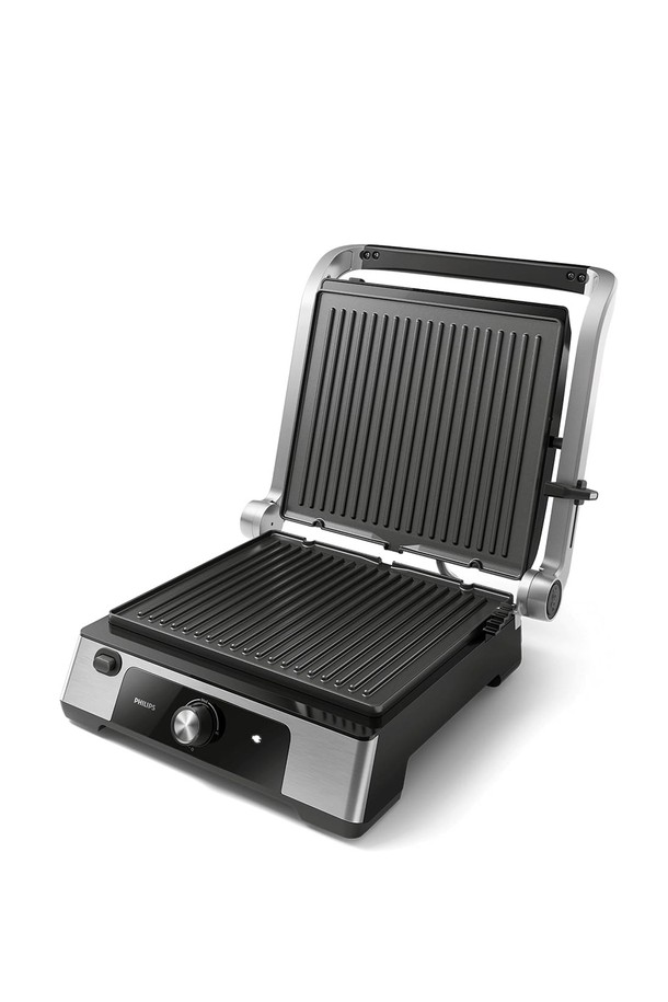 필립스 양면 멀티 전기그릴은 실버와 블랙 색상으로 출시되어 주방 인테리어에 모던함을 더합니다. 3단계 온도 조절 기능으로 다양한 요리를 간편하게 즐길 수 있으며, 양면 조리 방식으로 음식의 겉과 속을 골고루 익힐 수 있습니다. 넓은 조리면과 슬림한 디자인은 공간 효율성을 높여주며, 손잡이 잠금장치와 탈착식 기름받이로 안전하고 편리하게 사용할 수 있습니다. 전기용품 전자파안전인증과 전기안전인증을 받아 안심하고 실내에서 가정용으로 사용할 수 있는 대형 전기그릴입니다.
