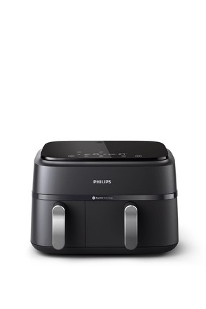 필립스 3000시리즈 듀얼바스켓 에어프라이어 9L NA351/00 블랙