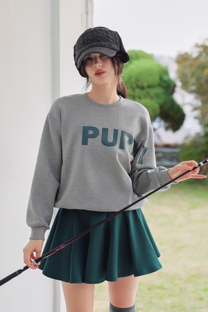 [퍼디] 네오프렌 기모 빅 로고 맨투맨 [그레이]_GREY-a