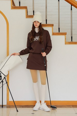 [퍼디] [SET]웜 레이어드 기모 스커트세트 [브라운+브라운]_BROWN-a