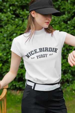 [퍼디] 실켓 캡슬리브 하프넥 티셔츠 [화이트]_WHITE-a
