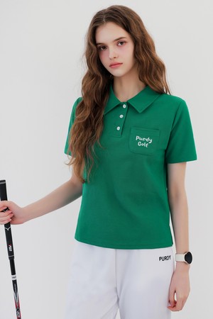 [퍼디] 포켓 기능성 피케이 카라티_GREEN-a