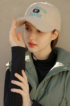 [퍼디] 로시드 덤블 자수 볼-cap_BEIGE-a